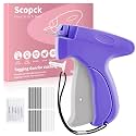 Stitch Gun for Clothes - Handheld Stitch Gun Quick Clothing Fixer - Tagging Gun - Includes 6 Needle, 1000 Black Fasteners &amp; 1000 White Fasteners