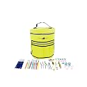 Stitch Happy Designer Crocheting Kit: 52 Piece Crochet Kit for Beginners &amp; 7 Pocket Yarn Bag, Signature Yarn Storage - Sunshine