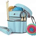 Stitch Happy Knitting Bag, Angel Blue: 7 Pocket Yarn Bag, Knitting Tote, Yarn Storage, Crochet Tote…
