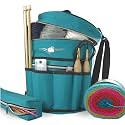 Stitch Happy Knitting Bag (Peacock): 7 Pocket Yarn Bag, Crochet Bag, Yarn Storage, Crochet Storage