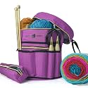 Knitting Bag (Lilac): 7 Pocket Yarn Storage, Crochet Yarn Bag