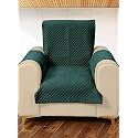 STITCHNEST 1 Seater Quilted Velvet Sofa Cover Protector, Beige