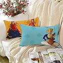 STITCHNEST 'Rajasthani Culture' Printed Polycotton Cushion Covers | Decorative Rectangular Throw Pillow Cases for Sofa, Living Room &amp; Bedroom | Set of 2 (12 x 18 Inches)