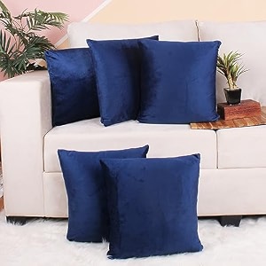 stitchnest both side holland velvet cushion cover set of 5 16 x 16 inches