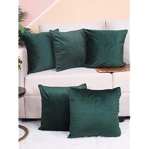 stitchnest both side holland velvet cushion cover set of 5 16 x 16 inches