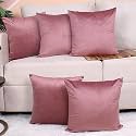 STITCHNEST Set of 2 Polycotton Cushion Covers – Yellow &amp; Grey Botanical and Geometric Mix – 24x24 Inches – Modern Cushion Covers for Sofa &amp; Living Room Decor