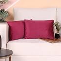 STITCHNEST Both Side Holland Velvet Cushion Cover Set of 2 (12 x 18 Inches)
