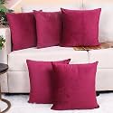 STITCHNEST Set of 2 Polycotton Cushion Covers – Yellow &amp; Grey Botanical and Geometric Mix – 24x24 Inches – Modern Cushion Covers for Sofa &amp; Living Room Decor