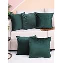 STITCHNEST Both Side Holland Velvet Cushion Cover Set of 5 (16 x 16 Inches)