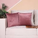 STITCHNEST Set of 2 Polycotton Cushion Covers – Yellow &amp; Grey Botanical and Geometric Mix – 24x24 Inches – Modern Cushion Covers for Sofa &amp; Living Room Decor