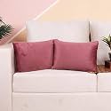 STITCHNEST Set of 2 Polycotton Cushion Covers – Yellow &amp; Grey Botanical and Geometric Mix – 24x24 Inches – Modern Cushion Covers for Sofa &amp; Living Room Decor