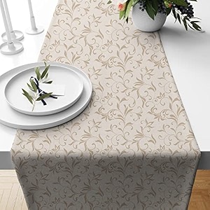 stitchnest floral printed poly cotton table runner and bed runner  13 x 72 inches 