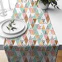 STITCHNEST Alabaster Printed Poly Cotton Table Runner and Bed Runner (13 x 60)