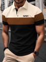 STITCHROOT Colorblock Men Polo Neck Black T-Shirt