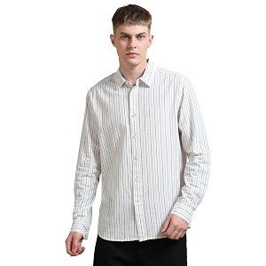 StitchX Mens Full Sleeve Vertical Stripes Shirt
