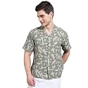 StitchX Men39s Half Sleeve Camo Printed Linen