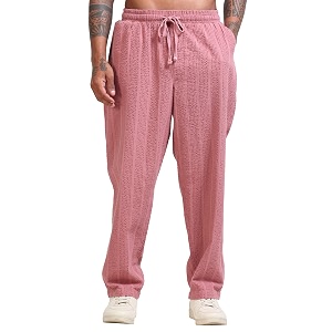 stitchx mens airport look textured seersucker cotton jogger trousers s-4xl
