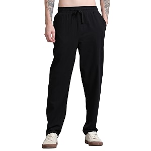 stitchx mens airport look textured seersucker cotton jogger trousers s-4xl