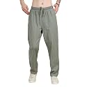 StitchX Men’s Airport Look Textured Seersucker Cotton Jogger Trousers S-4XL