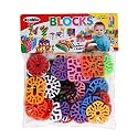 Pattern Blocks, Interlocking Blocks, Creative Blocks and Learning Educational Toy Set for Kids of + 3 Years - in a Transparent Bag with Instruction Sheet Inside (Multicolor)
