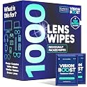 Stock Your Home Lens Wipes for Eyeglasses, 1000 Count – Pre-Moistened Individually Wrapped Glasses Cleaning Wipes, Streak-Free Multi-Surface Lens Cleaner