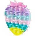 Pop It Fidget Toys,Push Pop Bubble Fidget Sensory Toy,Autism Special Needs Silicone Fidget Toy Sensory Toys Novelty Gifts for Girls Boys Kids Adults (Strawberry)