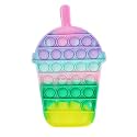 Pop It Fidget Toys,Push Pop Bubble Fidget Sensory Toy,Autism Special Needs Silicone Fidget Toy Sensory Toys Novelty Gifts for Girls Boys Kids Adults (Ice Cream Shake)