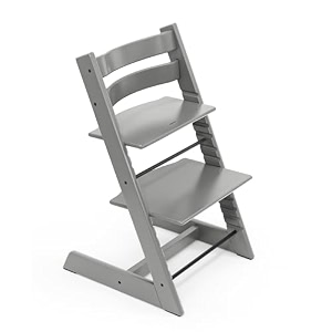 stokke tripp trapp chair from stokke - adjustable convertible chair for toddlers children amp adults - classic convenient comfortable ergonomic back  foot support can hold up to 136 kg storm grey