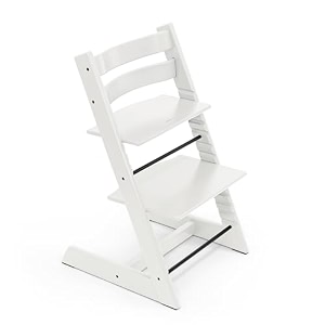 stokke tripp trapp chair from stokke - adjustable convertible chair for toddlers children amp adults - classic convenient comfortable ergonomic back  foot support can hold up to 136 kg white