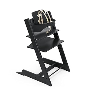 stokke tripp trapp chair from stokke - adjustable convertible chair for toddlers children amp adults - classic convenient comfortable ergonomic back  foot support can hold up to 136 kg black