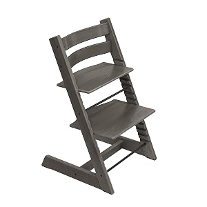 tripp trapp chair from stokke - adjustable convertible chair for toddlers children amp adults - classic convenient comfortable ergonomic back  foot support can hold up to 136 kg hazy grey