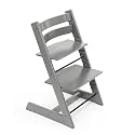 Stokke Tripp Trapp Chair from Stokke - Adjustable, Convertible Chair for Toddlers, Children &amp; Adults - Classic, Convenient, Comfortable, Ergonomic Back + Foot Support, Can Hold Up to 136 kg (Storm Grey)