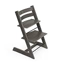 Tripp Trapp Chair from Stokke - Adjustable, Convertible Chair for Toddlers, Children &amp; Adults - Classic, Convenient, Comfortable, Ergonomic Back + Foot Support, Can Hold Up to 136 kg, Hazy Grey
