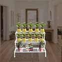 Stomata Gardens 3 Step (100*60*40cm) Planter Stand for Multiple Plants and Pots Stand, Indoor Shelf Holder Rack, Gardening Stand,Indoor Outdoor (White)