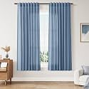 Stone Blue Linen Curtains 63 Inches Long