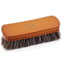 Stone and Clark Luxury Horsehair Shoe Polish Brush – Handcrafted Beechwood Shoe Brush for Shine and Buffing – Premium Shoe Shine Brush with Soft Horsehair Bristles (Brown)