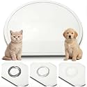 Stone Pet Bowl Mat for Dogs and Cats, Absorbent Quick Dry,D Shaped,Ivory