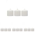 Stonebriar 3 Count Tall 18 Hour Long Burning Unscented White Wax Pillar Candles, 3 x 3 inches (Pack of 4)