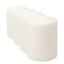 Stonebriar Tall 35 Hour Long Burning Unscented White Wax Pillar Candles 3 Count, 3 x 4 inches (Pack of 4)