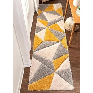 3d embossed shaggy carpet modern fur rugs for bedroom living room drawing room bedroom runner plush microfiber fabric - d-1 2x6 feet