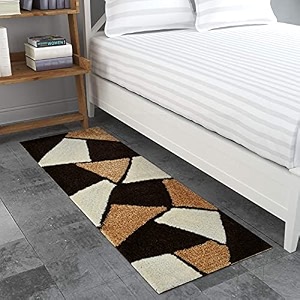 3d embossed shaggy carpet modern fur rugs for bedroom living room drawing room bedroom runner plush microfiber fabric - d-10 2x5 feet