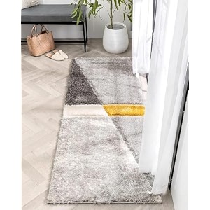 3d embossed shaggy carpet modern fur rugs for bedroom living room drawing room bedroom runner plush microfiber fabric - d-5 2x6 feet