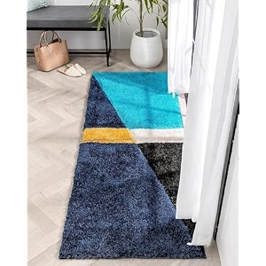 3d embossed shaggy carpet modern fur rugs for bedroom living room drawing room bedroom runner plush microfiber fabric - d-6 2x6 feet