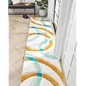 3D Embossed Shaggy Carpet Modern Fur Rugs for Bedroom Living Room, Drawing Room, Bedroom Runner Plush Microfiber Fabric - (D-13, 2x6 Feet)