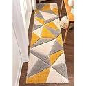 3D Embossed Shaggy Carpet Modern Fur Rugs for Bedroom Living Room, Drawing Room, Bedroom Runner Plush Microfiber Fabric - (D-1, 2x6 Feet)