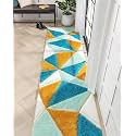 3D Embossed Shaggy Carpet Modern Fur Rugs for Bedroom Living Room, Drawing Room, Bedroom Runner Plush Microfiber Fabric - (D-4, 2x6 Feet)