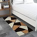 3D Embossed Shaggy Carpet Modern Fur Rugs for Bedroom Living Room, Drawing Room, Bedroom Runner Plush Microfiber Fabric - (D-10, 2x5 Feet)