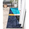 3D Embossed Shaggy Carpet Modern Fur Rugs for Bedroom Living Room, Drawing Room, Bedroom Runner Plush Microfiber Fabric - (D-6, 2x6 Feet)