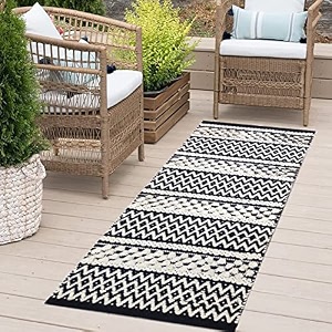 cotton carpet runner 22x60 inch for living room bedroom kids room kitchen bedside runner - ivory - t 2x5 feet