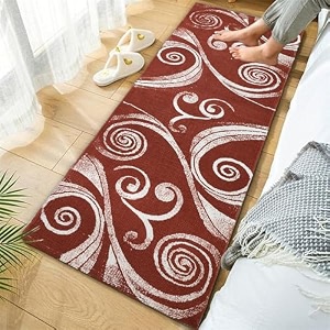 cotton carpet runner 22x60 inch for living room bedroom kids room kitchen bedside runner - printed -4 2x5 feet